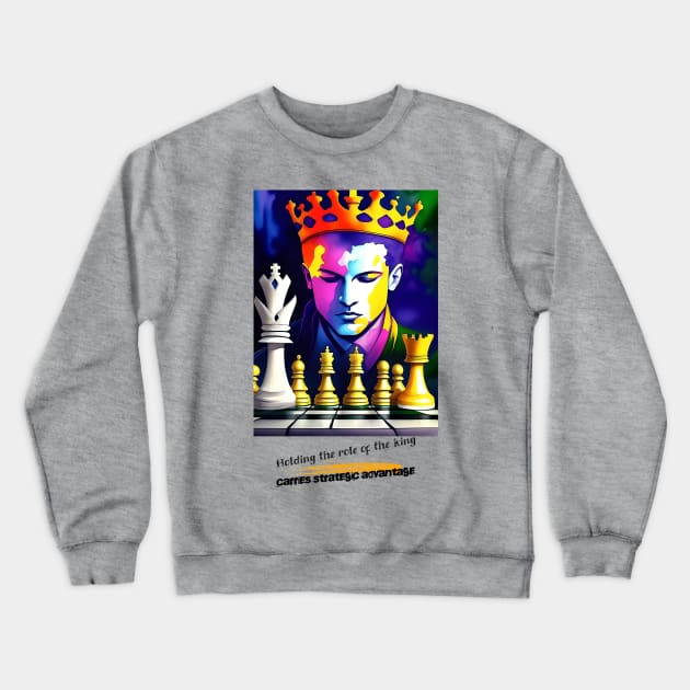 Holding the role of King carries strategic advantage (chess) Crewneck Sweatshirt by PersianFMts